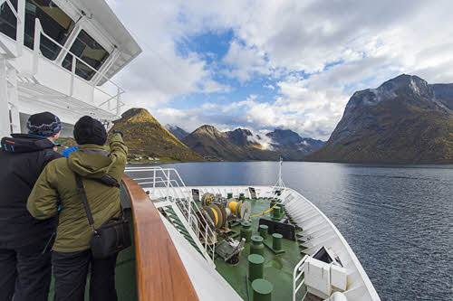 Cruise to unknown Hjorundfjord by Orjan Bertelsen, Hurtigruten