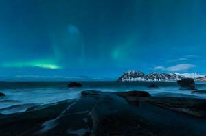 Northern Lights on Lofoten Islands by Stian Klo, Hurtigruten