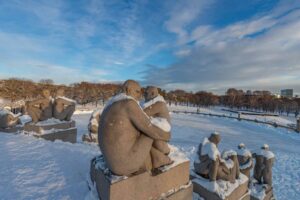 Winter In Vigelands Sculpture Park By Florian Frey, Visit Oslo