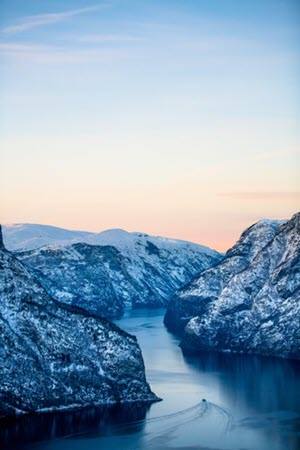 Winter on Sognefjord by Sverre Hjornevik, Flam AS