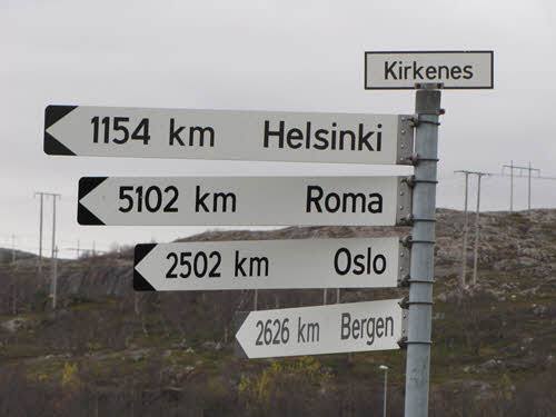 Signs in Kirkenes by Hurtigruten