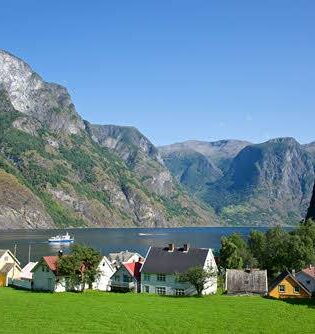 Village on the shores of Sognefjord by Oyvind Heen, Visit Norway