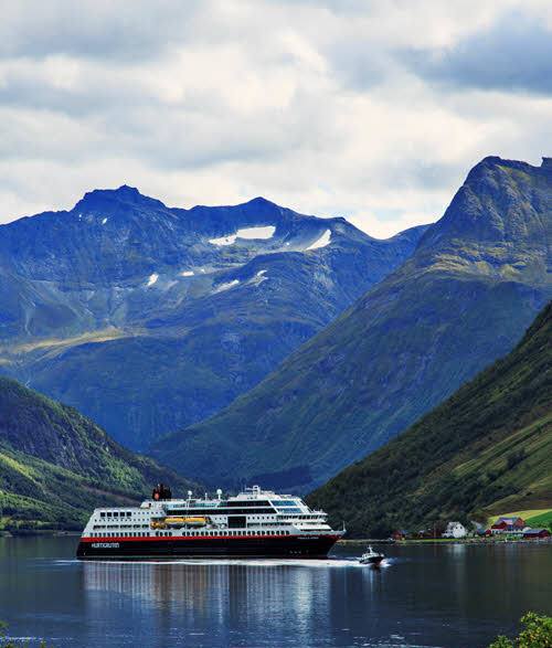 Hurtigruten in unknown Hjordunfjord by Madis Sarglepp, Hurtigruten