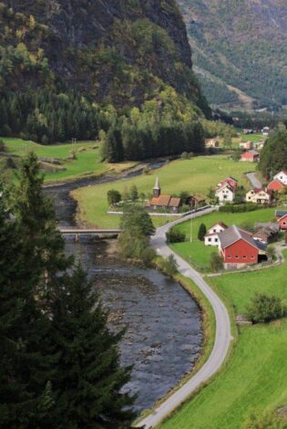 Flam Railway View - Tiny Village In The Flam Valley. Photo By Rita de Lange, Fjord Travel Norway