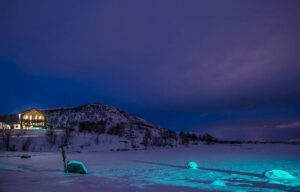 Arctic light in Kirkenes area Norway. Photo By Kirkenes Snow Hotel