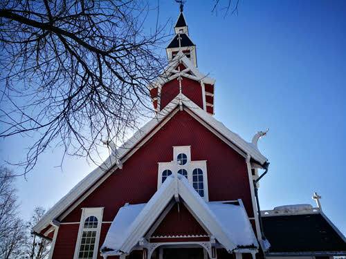 Neiden Chapel in Finnmark by F. Schwarzlmueller, Fjord Travel Norway