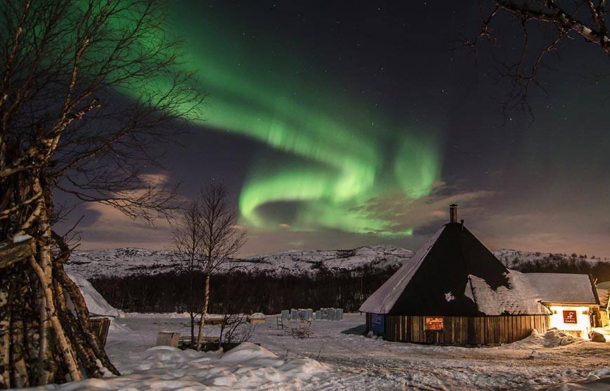 Northern Lights. Photo by Kirkenes Snow hotel