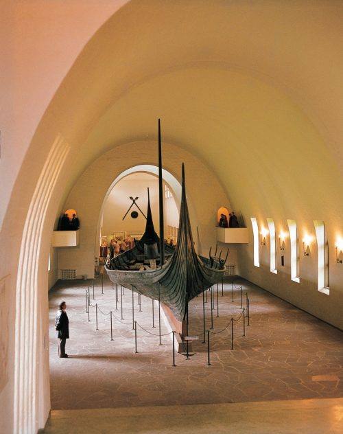 The Viking ship museum in Oslo, the Gokstad ship. By the Viking ship museum