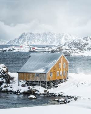 Winter landscape Norway by Stian Klo, Hurtigruten