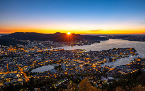 Sunset over Bergen by Bob Andre Engelsen