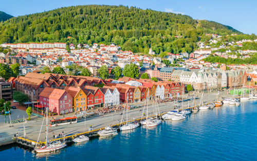 Sailboats by Bryggen in Bergen by Bob Andre Engelsen